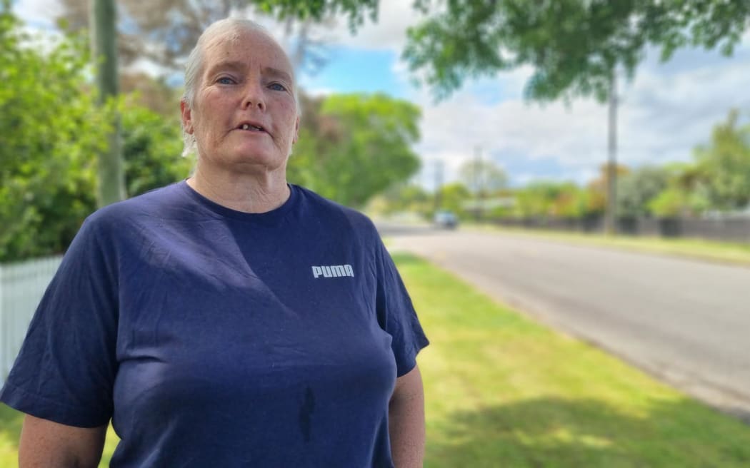 Cherie Ball enjoys seeing the wild deer about Paterson Street.