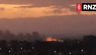 Fire sends up orange glow near Whanganui's port