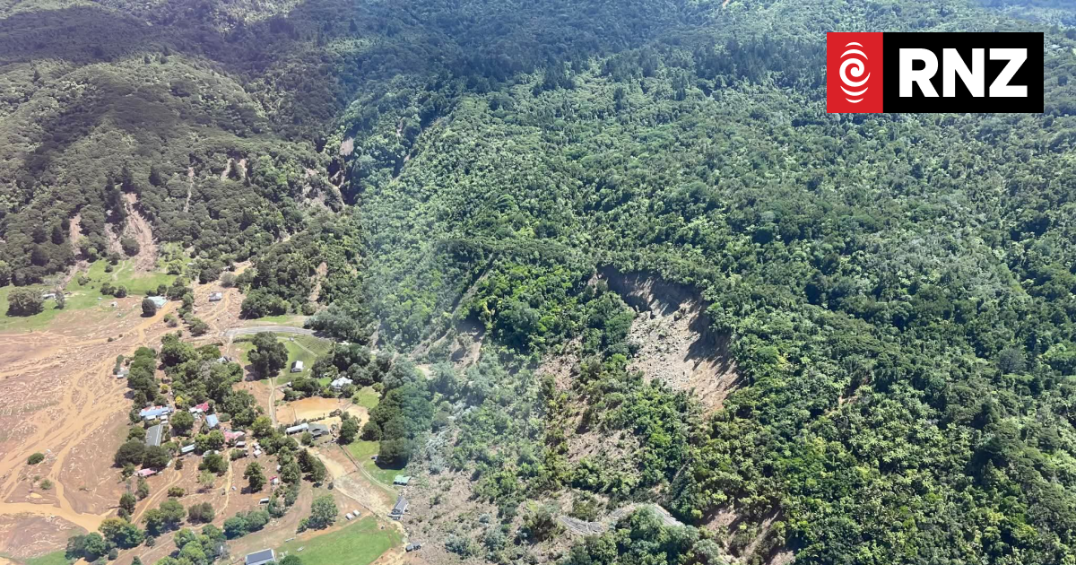 Weeks of work ahead to clear part of SH35 on the East Cape due to 'massive' landslide