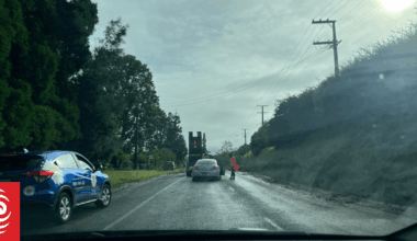 Two people missing after major slip blocks road in Tauranga