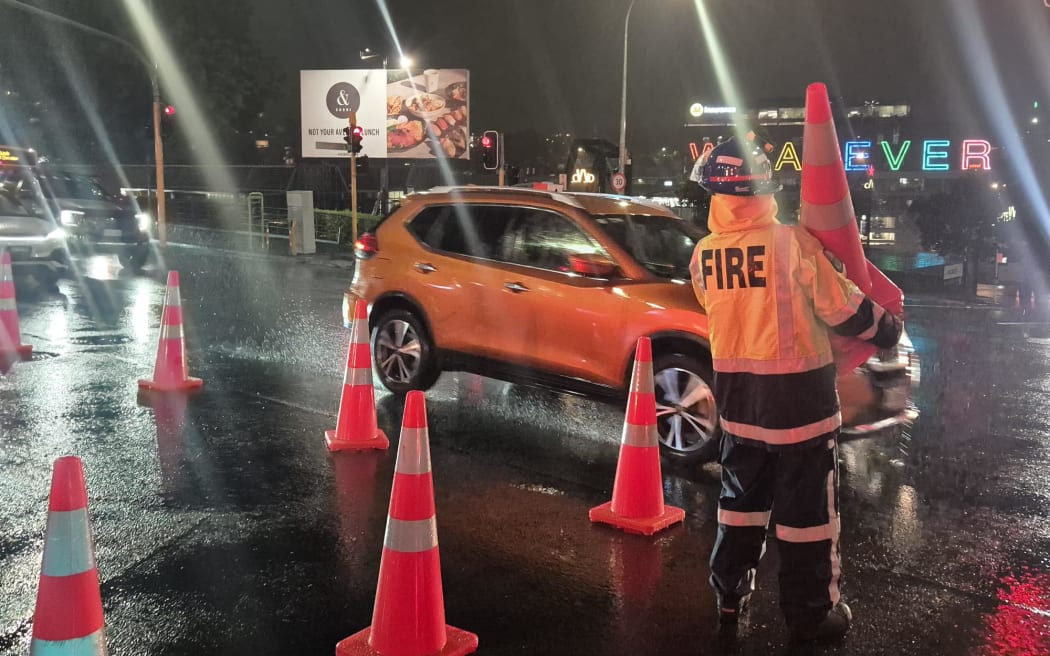 Fire and emergency services at the Hotel Grand Chancellor.