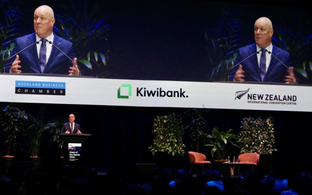 PM Christopher Luxon gives State of the Nation speech in Auckland on 19 January.