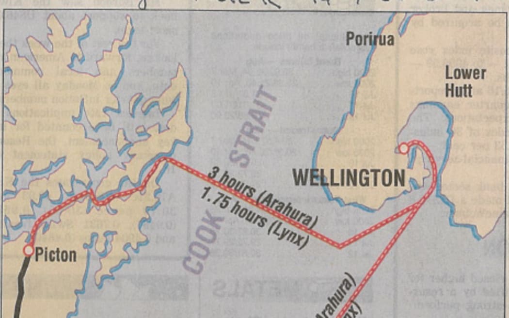 A map of the proposed route from The Dominion Post in 2000