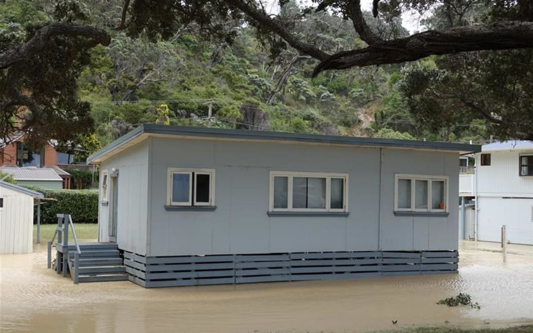 Bach in a lake, Oakura.