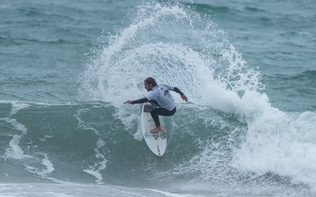Billy Stairmand surfs at the 2026 New Zealand National Surfing Championships in Gisborne, New Zealand, 17 January 2026. Photo supplied by Surfing New Zealand courtesy of PhotoCPL.