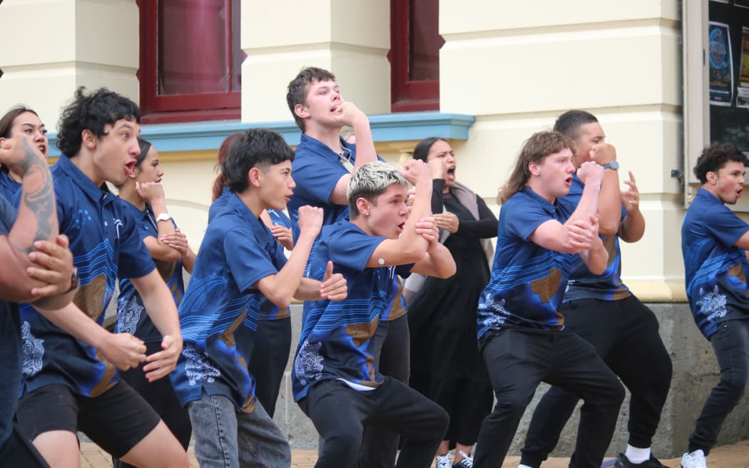 A haka performed by Mana Tuakiri 