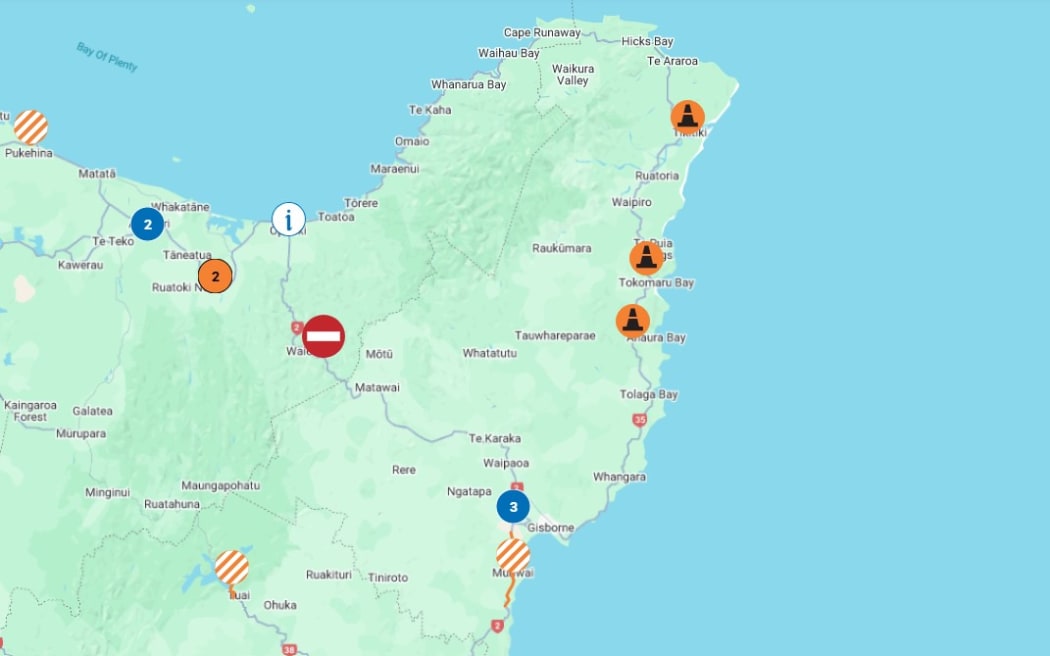 The Transport Agency (NZTA) said the closure was caused by a large slip between Matawai and Waioweka.