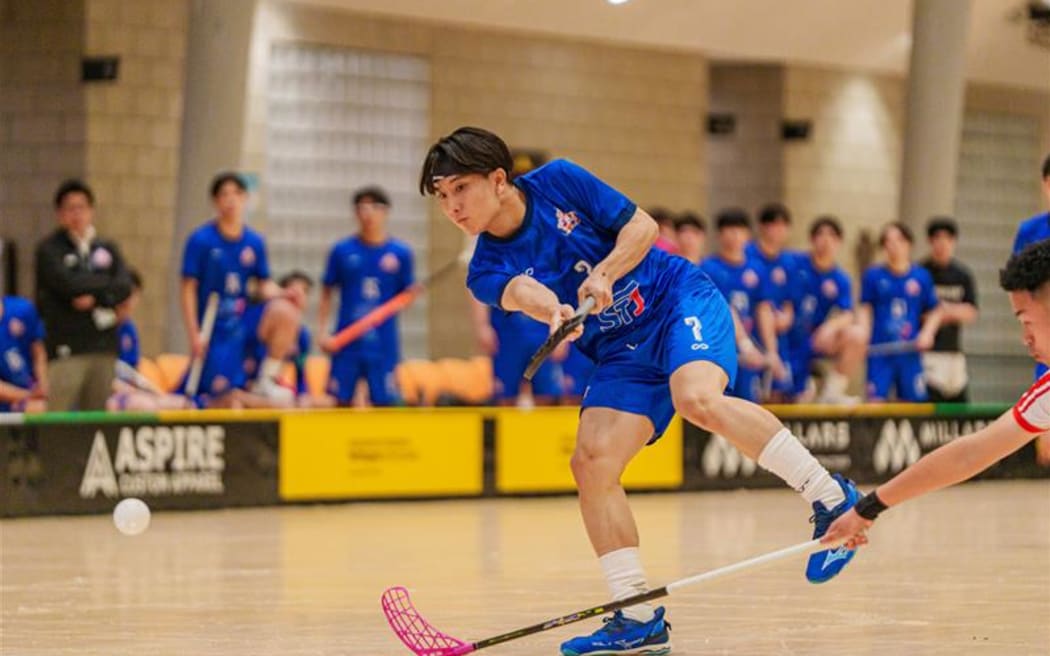 Japan's Satoru Shimoyama's first goal.