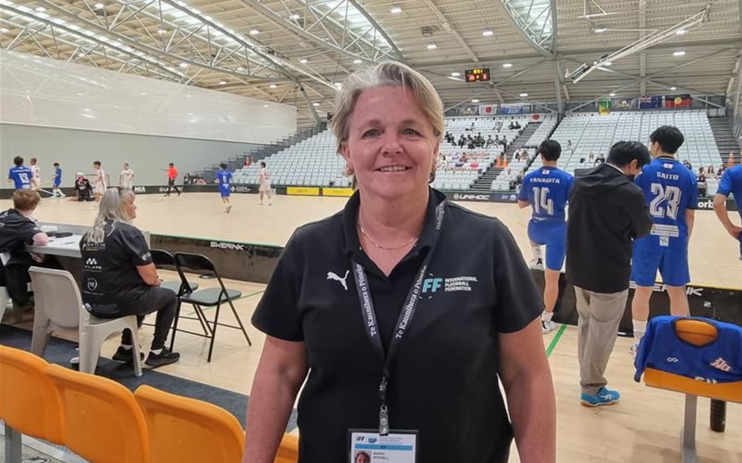 International Floorball Federation event manager Sarah Mitchell.