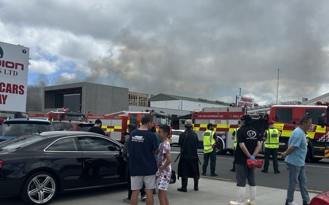 Large fire breaks out at Pita House in Auckland's Pakuranga.