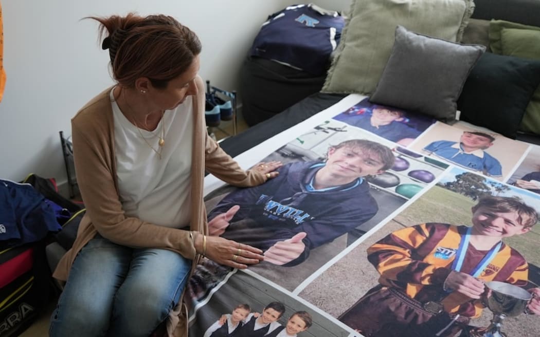 Tracey Austin visits Ben's bedroom every morning to look at images of him.