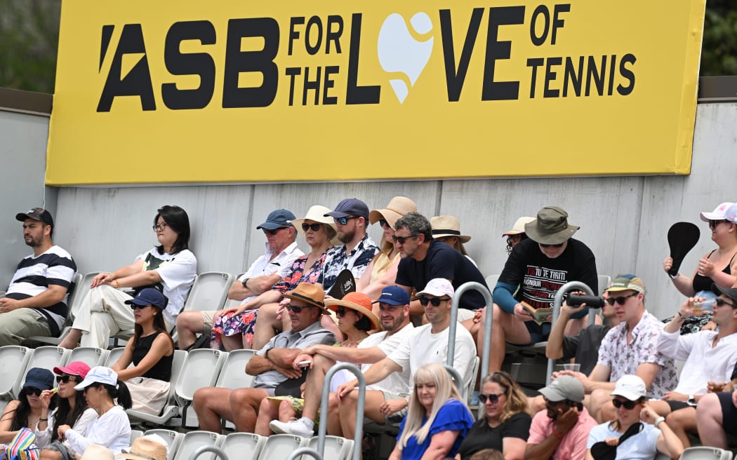 Fans during the 2026 ASB Classic Women’s Tennis Tournament at Manuka Doctor Arena, Auckland, New Zealand. Tuesday 6 January 2026.
