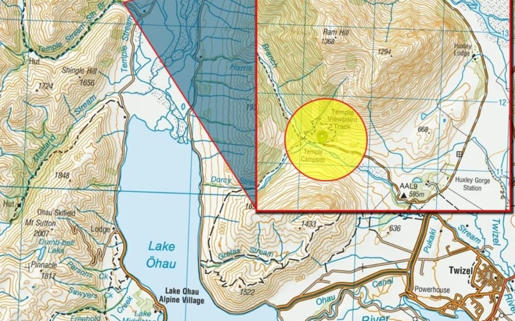 The bike was left at the Temple Campsite shelter off Lake Ohau Road