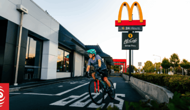 Mountain biker spends 24 hours circling Christchurch McDonald's