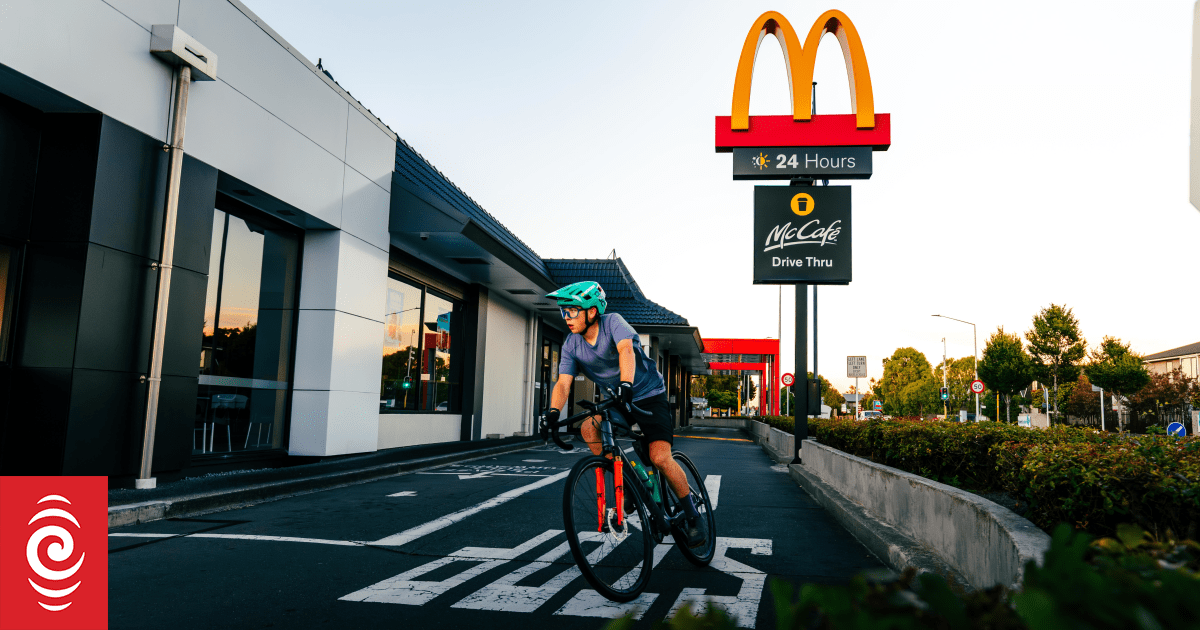 Mountain biker spends 24 hours circling Christchurch McDonald's