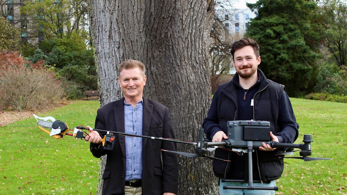 Year in Review: AI-driven chainsaw drone offers safer tree trimming near powerlines