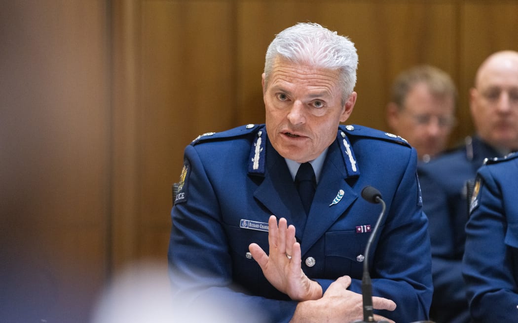 NZ Police Commissioner Richard Chambers attends the Justice Committee police hearing during Scrutiny Week.