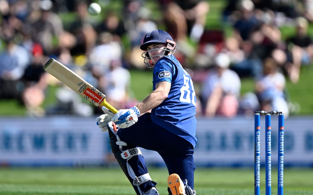 England’s Harry Brook. Game 1 of the ODI cricket series between New Zealand and England at Bay Oval in Mt Maunganui.