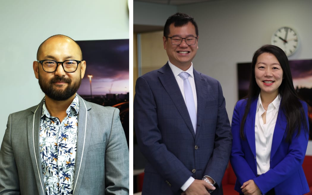 Greens MP Lawrence Xu-Nan, National MPs Carlos Cheung and Nancy Lu