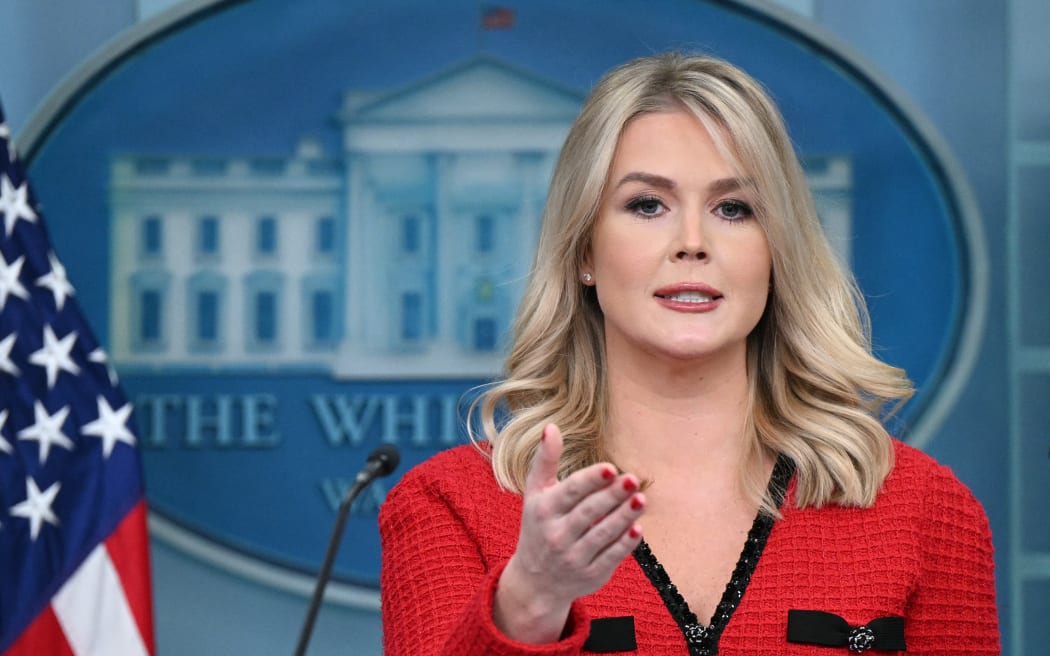 White House Press Secretary Karoline Leavitt speaks during the daily press briefing in the Brady Press Briefing Room of the White House in Washington, DC, on January 31, 2025. (Photo by Mandel NGAN / AFP)