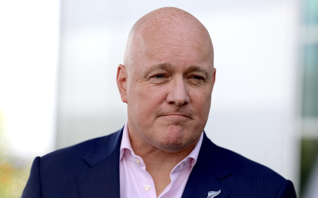 Prime Minister Christopher Luxon speaking to media on 31 January, 2025.