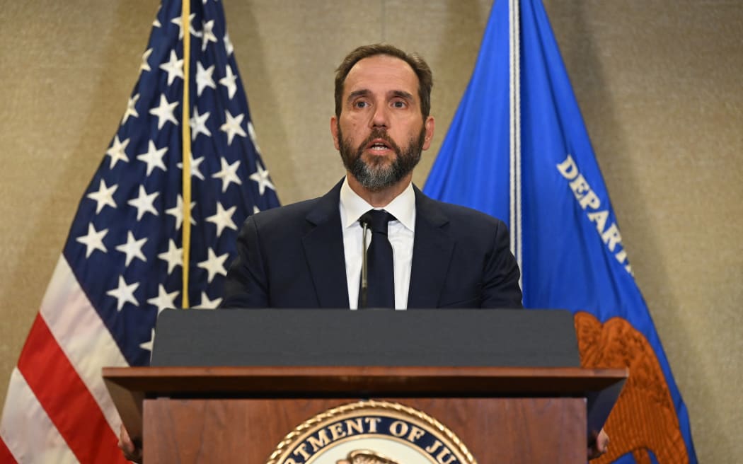 Special counsel Jack Smith speaks to members of the media at the US Department of Justice building in Washington, DC, on August 1, 2023. Donald Trump was indicted on August 1, 2023 over his efforts to overturn the results of the 2020 election -- the most serious legal threat yet to the former president as he campaigns to return to the White House. (Photo by SAUL LOEB / AFP)