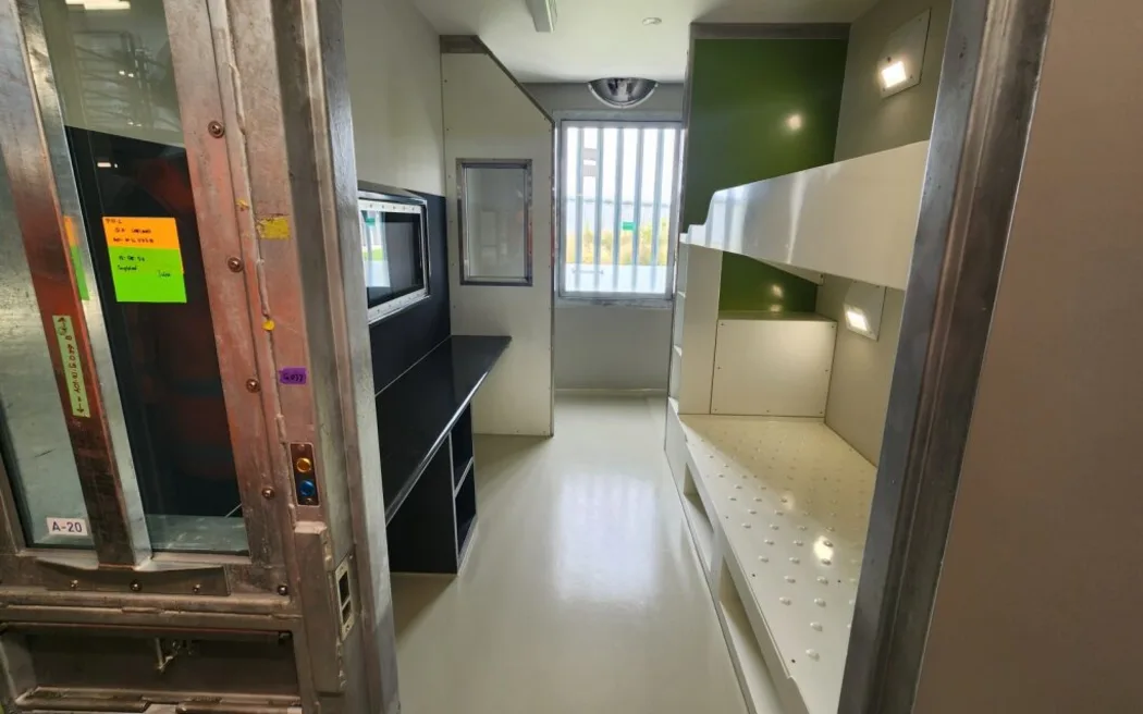 A look inside the cells of the new facility.