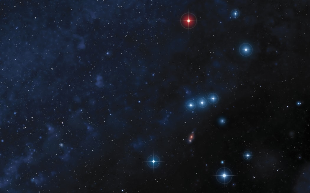 Illustration of the constellation of Orion, one of the most conspicuous in the night sky. Situated on the celestial equator, Orion is visible from most parts of the world. (Photo by MARK GARLICK/SCIENCE PHOTO LIBRA / MGA / Science Photo Library via AFP)