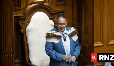 Former Speaker Adrian Rurawhe delivers his valedictory speech