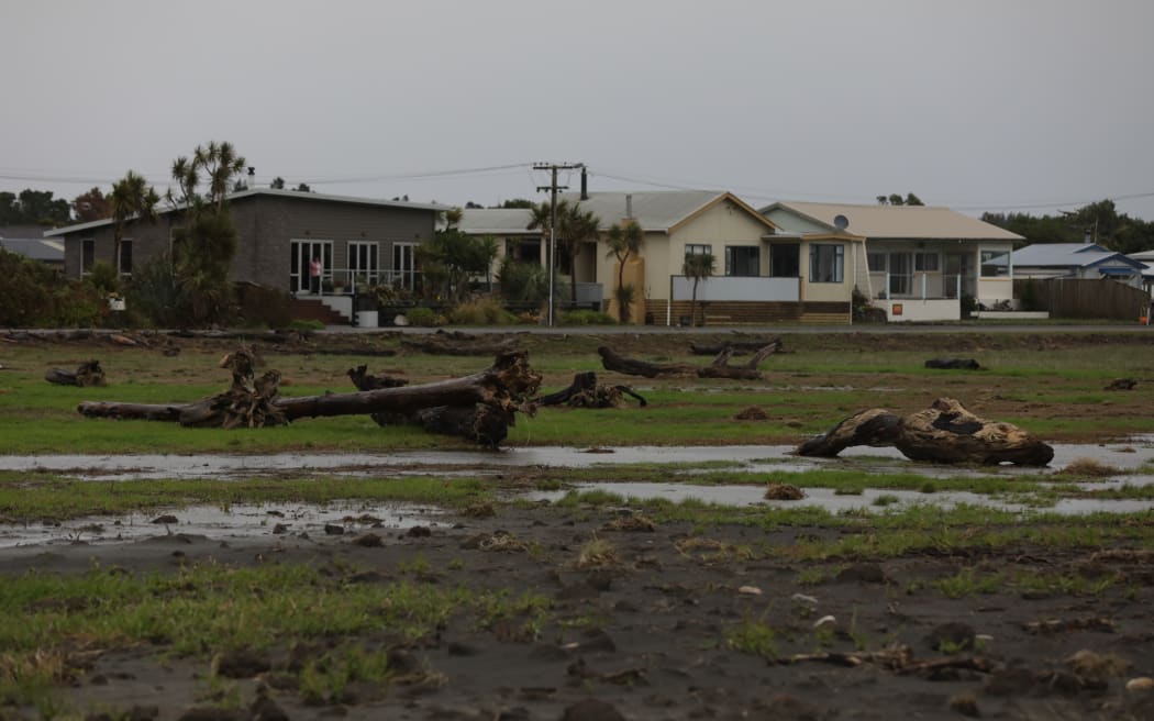Buller district has declared a State of Emergency. Carters Beach still shows the effects of Fehi.