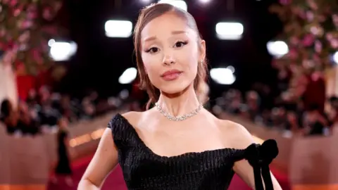 Getty Images Ariana Grande at the 83rd Annual Golden Globes held at The Beverly Hilton on January 11, 2026 in Beverly Hills, California.