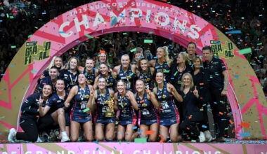 The 2025 Suncorp Super Netball premiers, the Melbourne Vixens. Image: Aliesha Vicars