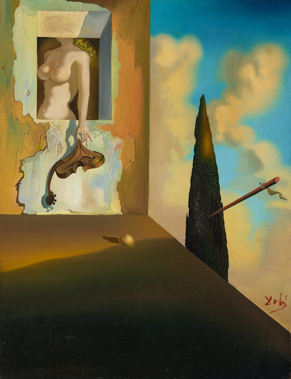 Salvador Dalí, Instrument masochiste (Masochistic Instrument) circa 1934, oil on canvas