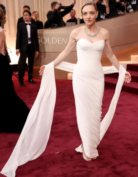Getty Images Amanda Seyfried attends the 83rd annual Golden Globe Awards at The Beverly Hilton on January 11, 2026 in Beverly Hills, California. 