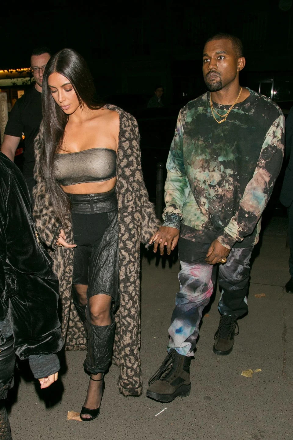 kim kardashian & kany west sighting: day three paris fashion week spring/summer 2017