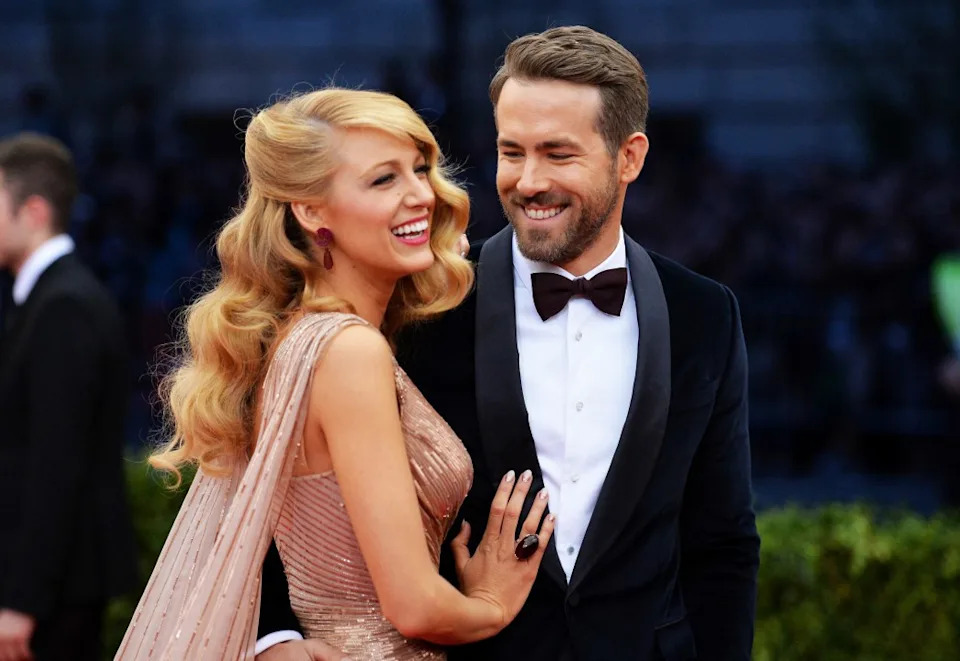 NEW YORK, NY – MAY 05: Actors Blake Lively (L) and Ryan Reynolds attend the “Charles James: Beyond Fashion” Costume Institute Gala at the Metropolitan Museum of Art on May 5, 2014 in New York City. (Photo by Mike Coppola/Getty Images)