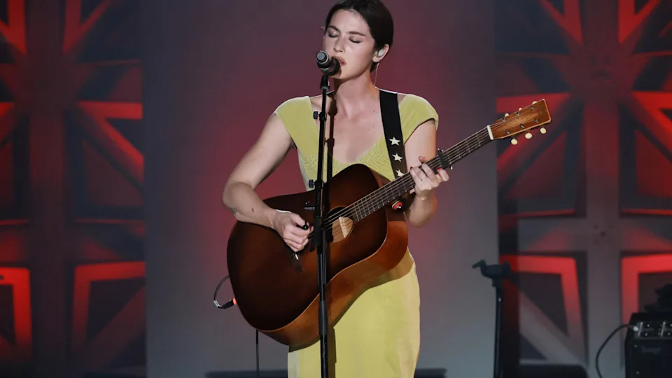 Gracie Abrams performs onstage during the 2025 Songwriters Hall Of Fame Induction Ceremony at Marriott Marquis Times Square on June 12, 2025 in New York City.
