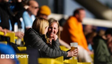 WSL fans with alcohol in the stands