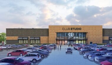 A rendering of the Club Studio Fitness set to open in the Wynnewood Shopping Center in Lower Merion, Pa. at the end of 2026.