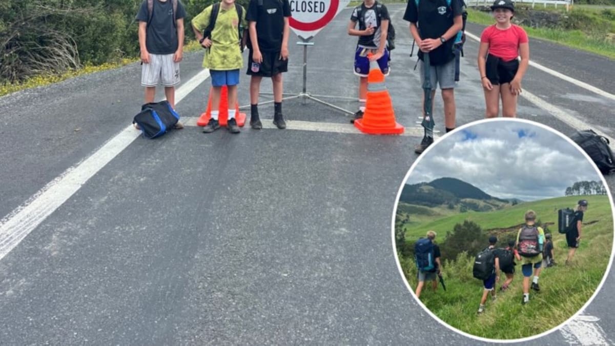 Whangamatā children hike 3km over hills to go around slips to reach Rotorua touch tournament