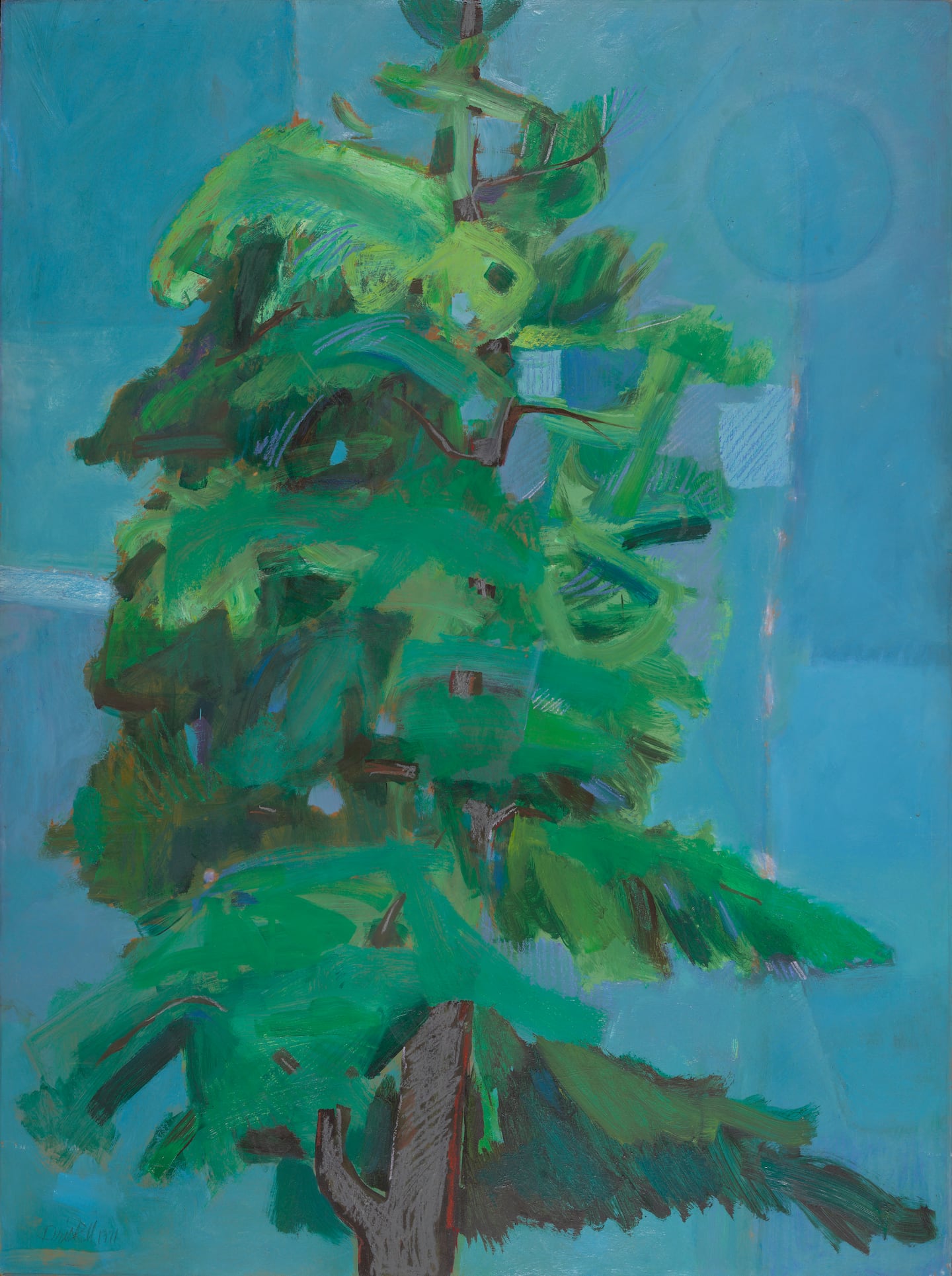 David Driskell, "Pine and Moon," 1971. Portland Museum of Art, Maine. Courtesy DC Moore Gallery, New York.