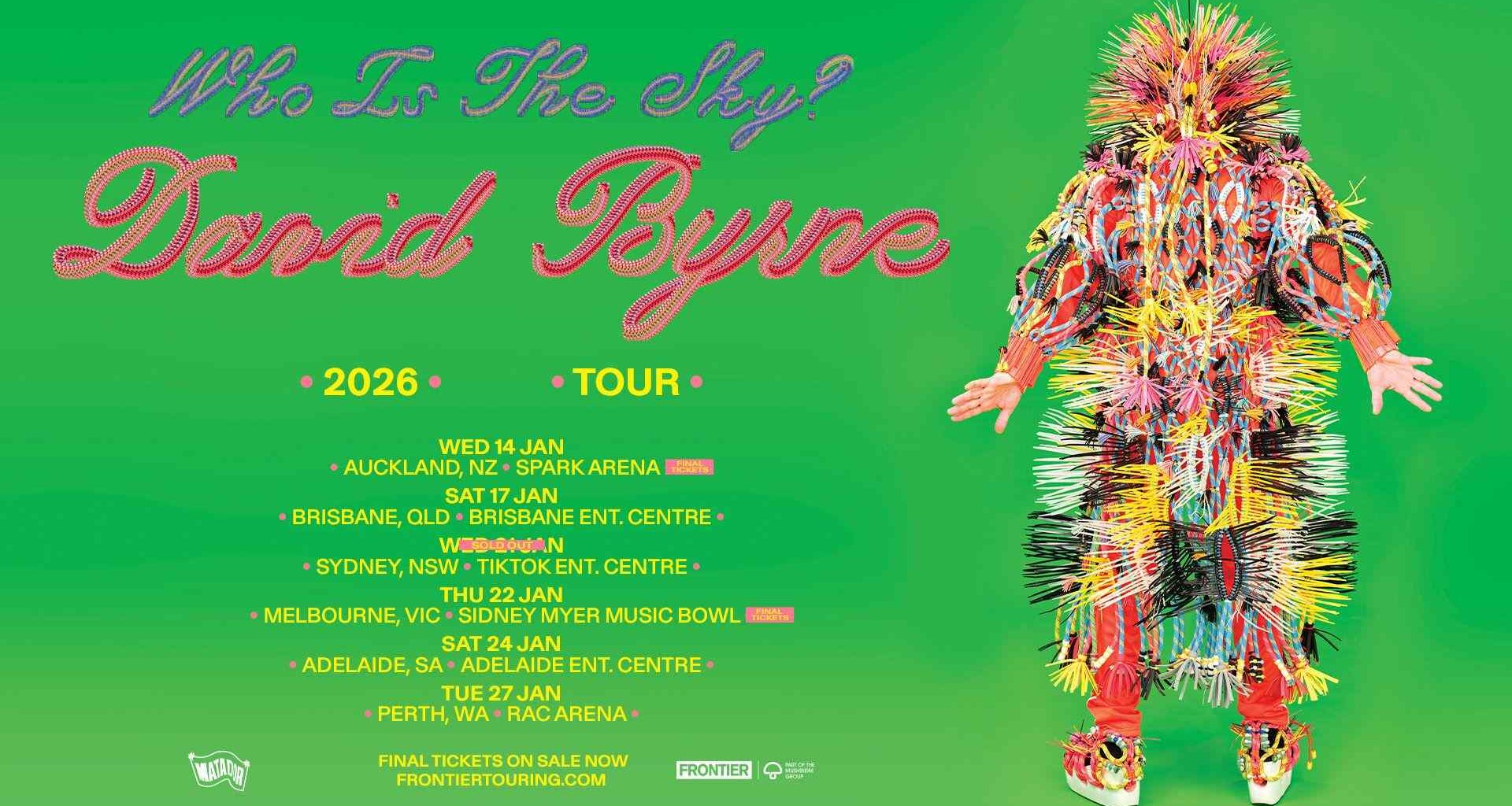 David Byrne's Australia and New Zealand Tour Kicks Off This Week