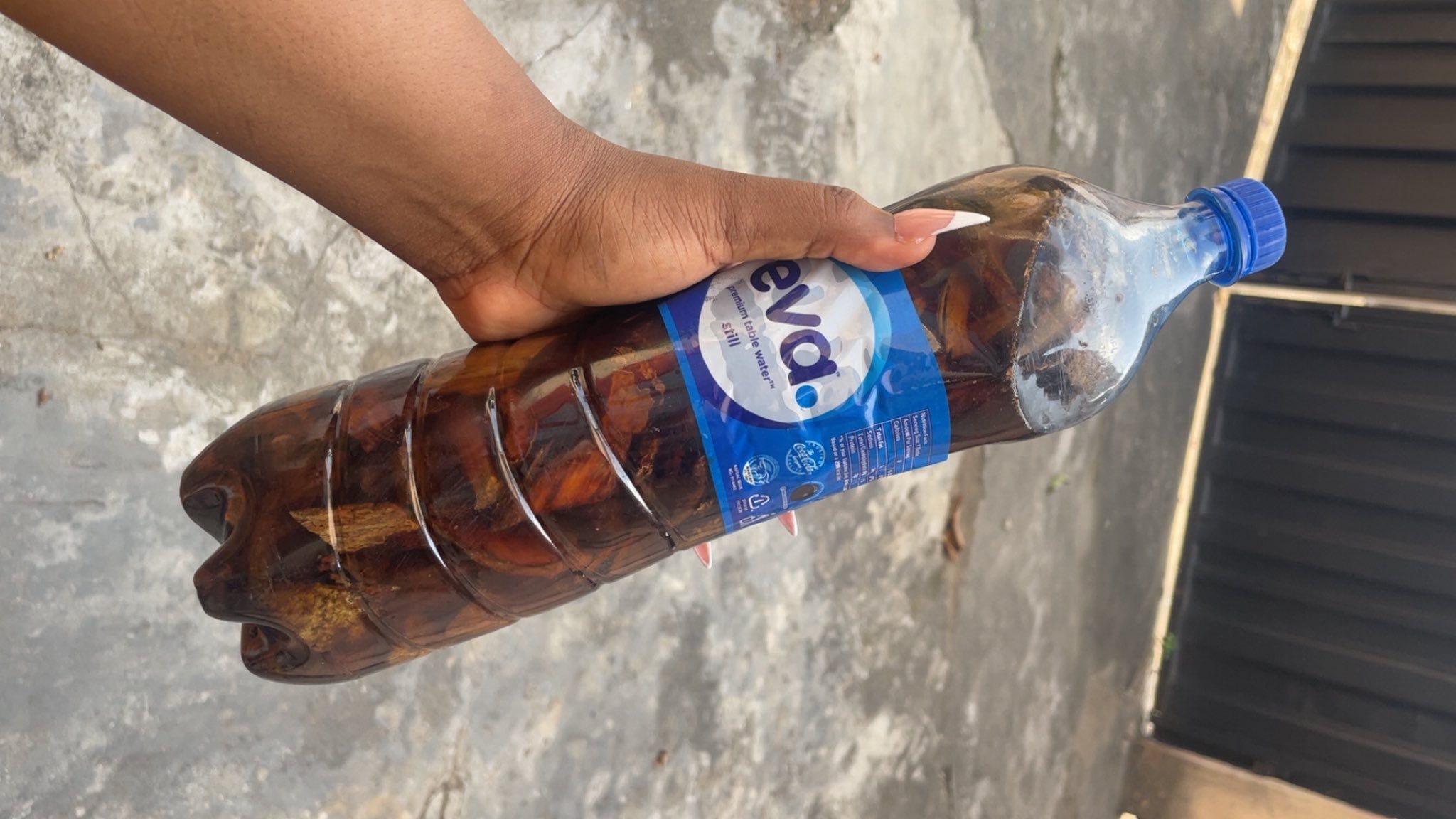 A bottle of herbal concoction commonly referred to as "agbo". Source: X.