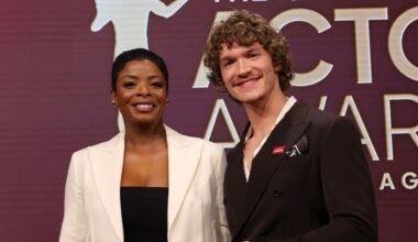 Connor Storrie, Janelle James and Helen Mirren