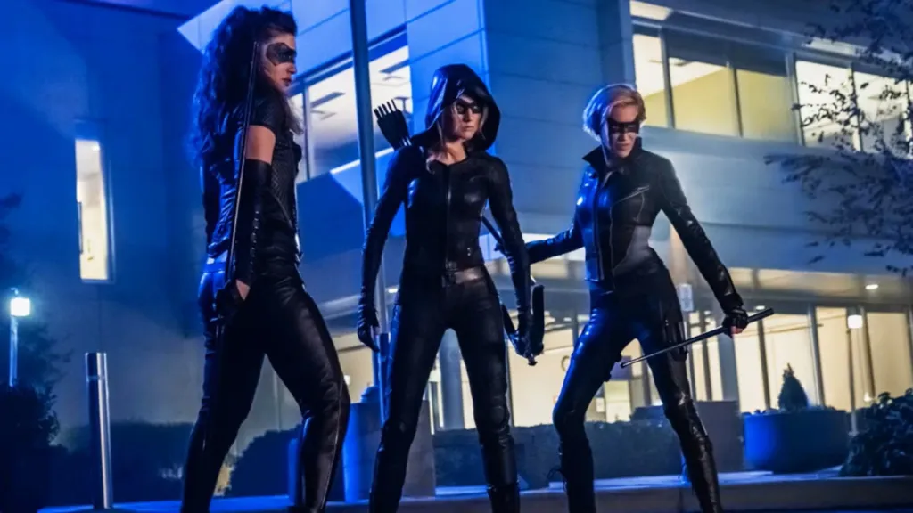 Dinah Drake, Mia Smoak, and Laurel Lance in Green Arrow and the Canaries pilot