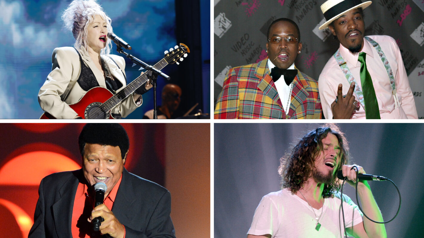 Cyndi Lauper; Outkast; Chubby Checker; Chris Cornell of Soundgarden