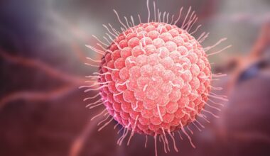 Varicella zoster virus or varicella-zoster virus (VZV) 3D illustration. Image Credit: Tatiana Shepeleva / Shutterstock