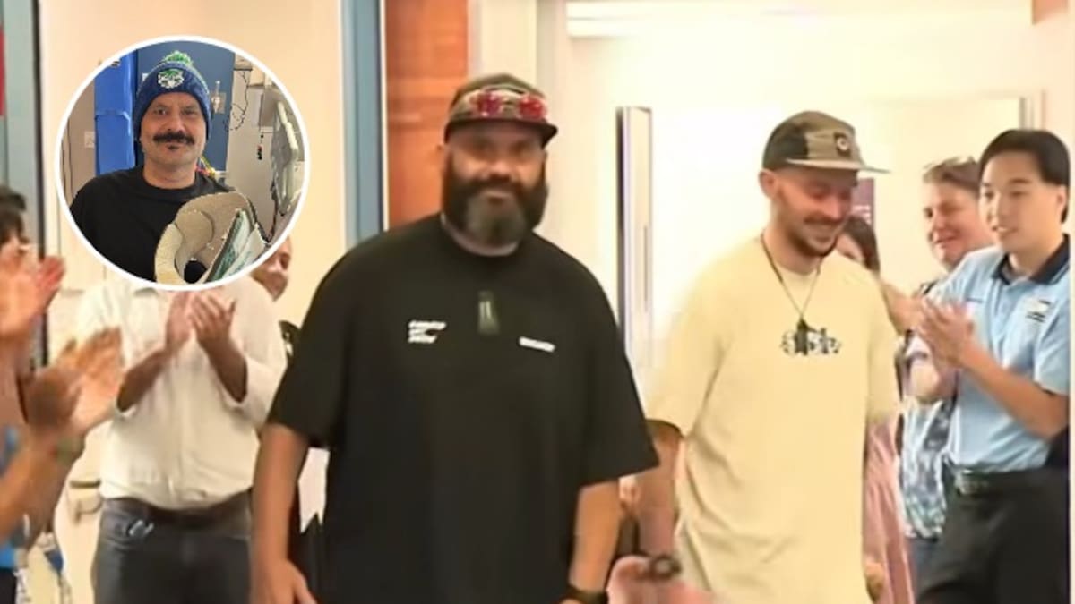 Kiwi rugby player Joseph ‘Peanut’ Ritchie walks out of hospital after serious spinal injury