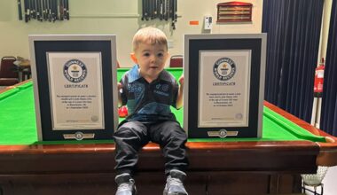UK toddler Jude Owens sets two Guinness snooker records