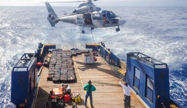 French Navy seizes five tonnes of cocaine believed headed to Australia from ship in South Pacific